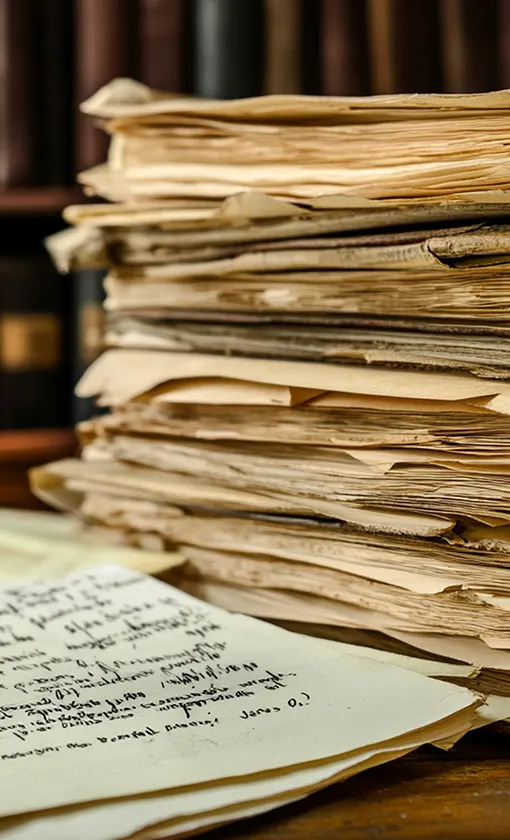 Primer plano de un montón de libros antiguos con encuadernación desgastada y bordes deteriorados. Las páginas envejecidas y el lomo dañado reflejan el paso del tiempo y el uso frecuente. Imagen representativa de la conservación de libros, historia y bibliotecas antiguas.